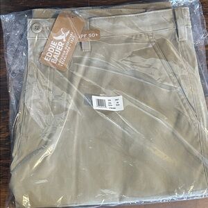 Eddie Bauer Men's Tan Flat Front Shorts